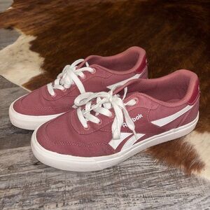 Reebok Women's Maroon and White Sneakers